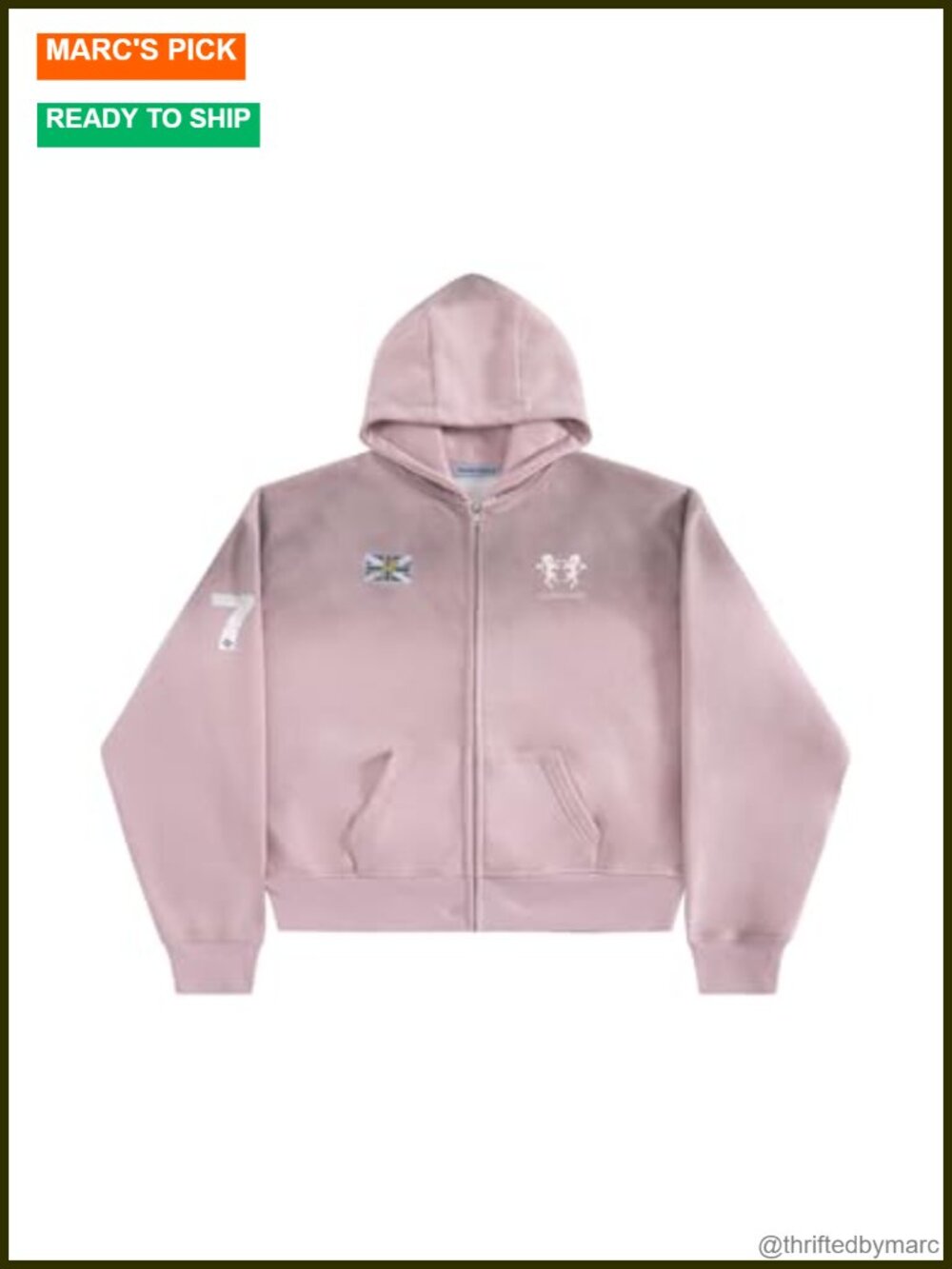 Vintage Washed Boxy Zip Hoodie Streetwear Graphic Fleece Pullover